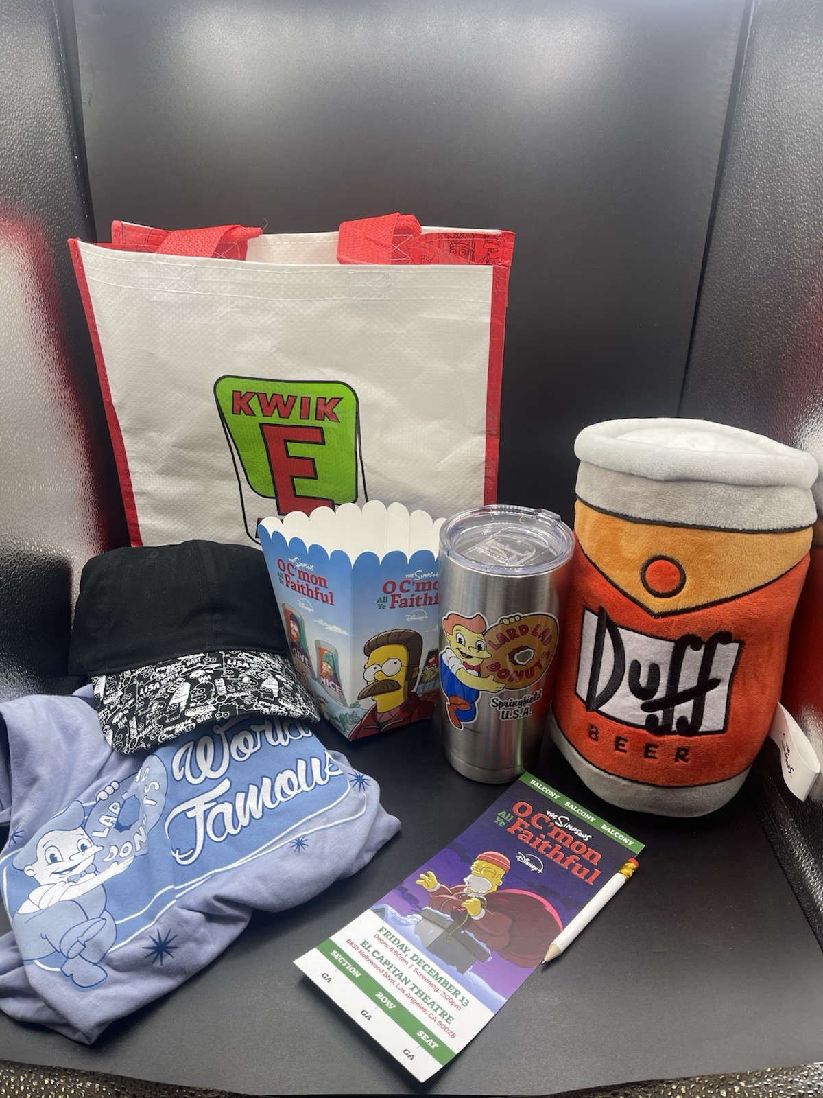 The Simpsons Christmas Holiday Event Swag The Simpsons Hollywood Premiere Rare