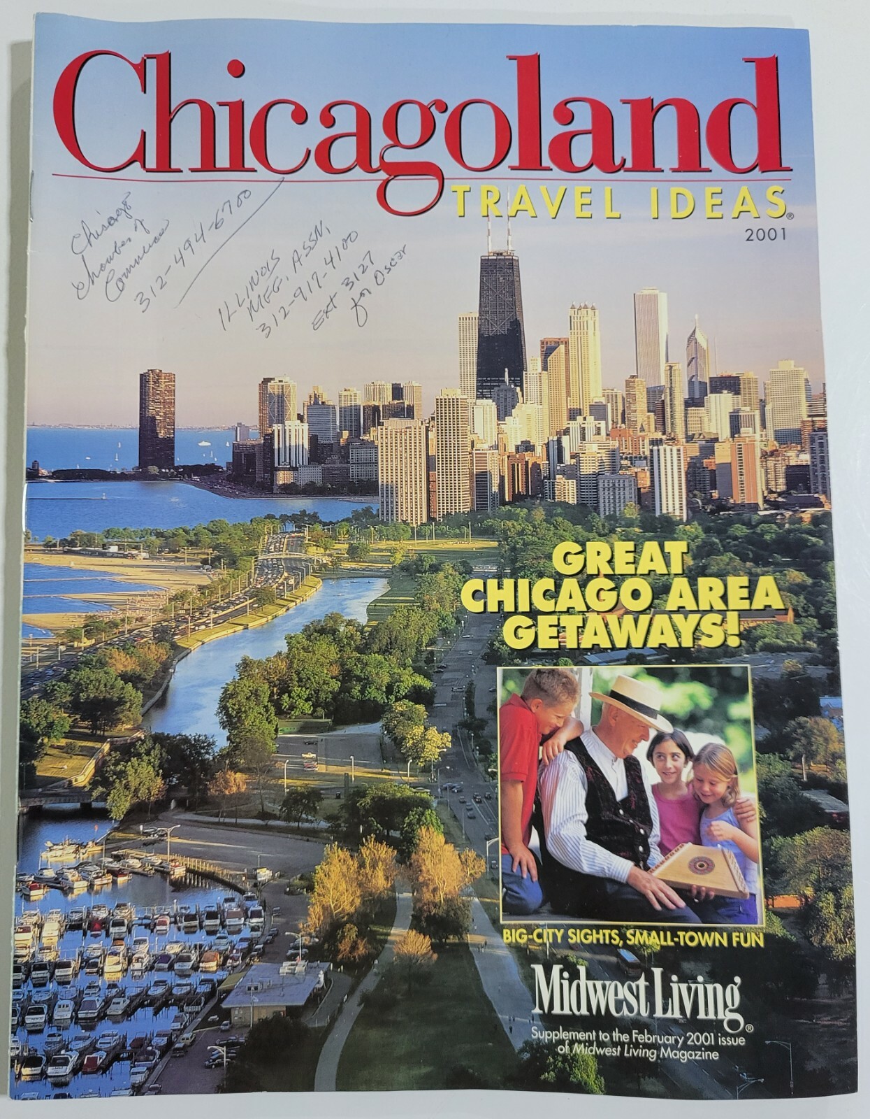 2001 Chicagoland Travel Ideas Magazine By Midwest Living Travel Souvenir Vintage
