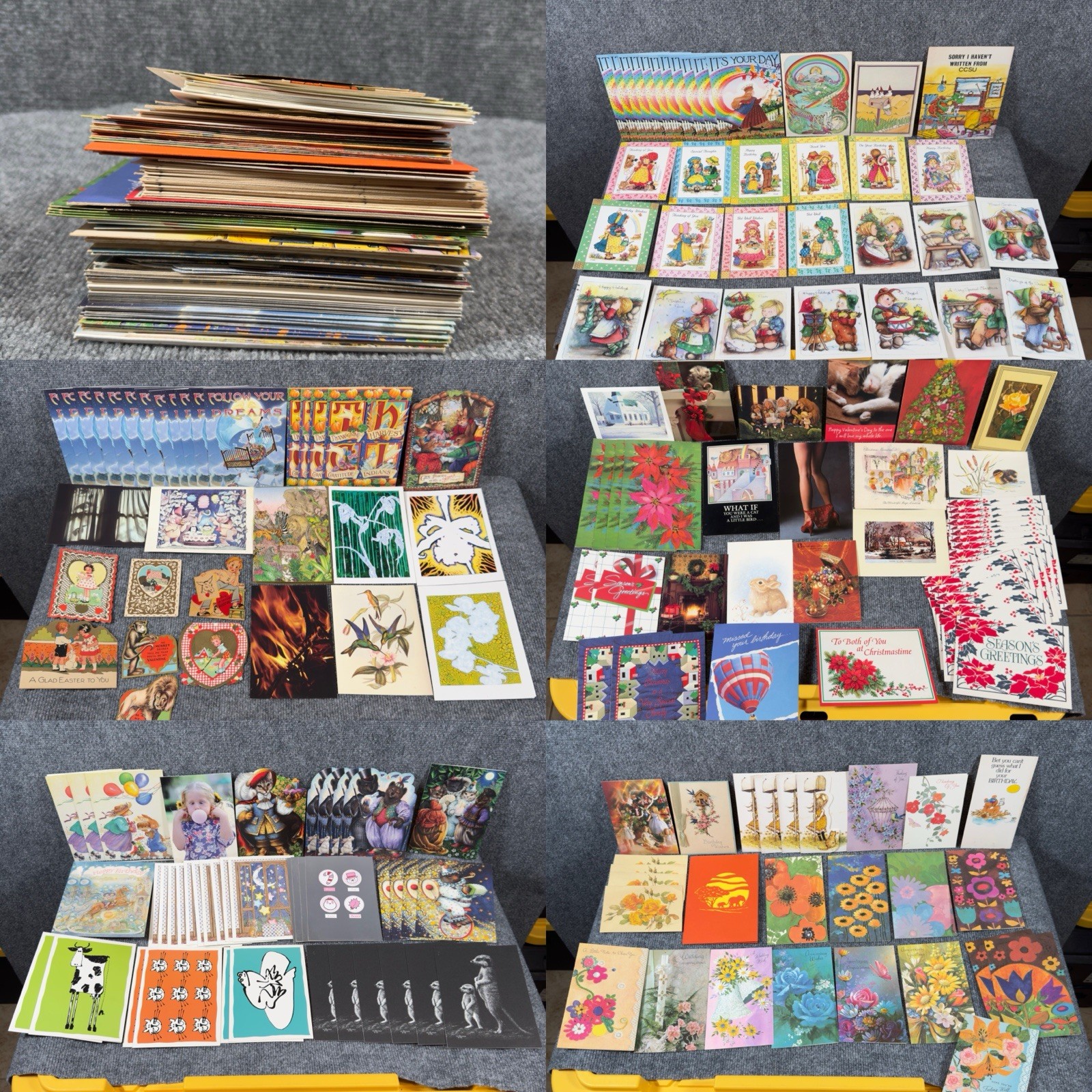 Vintage 1920s-Modern Greeting Card Lot 175 New NOS Unused MCM Variety Collection