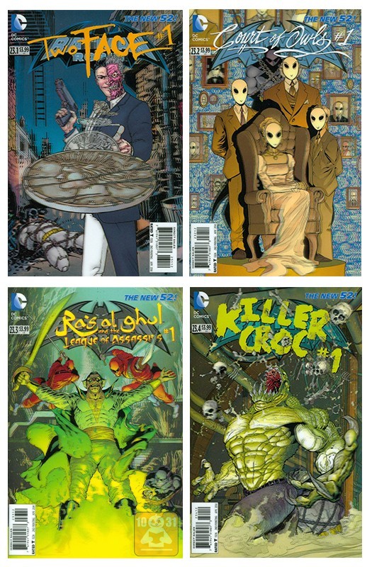 💥 BATMAN AND ROBIN #23.1 23.2 23.3 23.4 3D 2ND PRINT VARIANT 2014 TWO-FACE DC