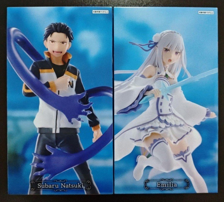 PSL Re:Zero − Starting Life in Another World Emilia Subaru Figure set Japan 8/1