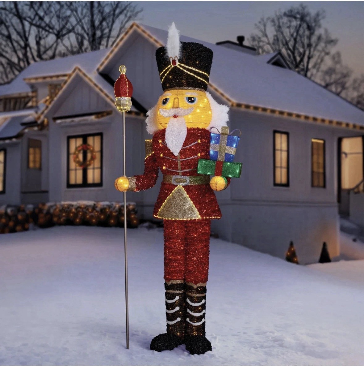 Member's Mark 8' Pre-Lit Pop-Up Twinkling Nutcracker