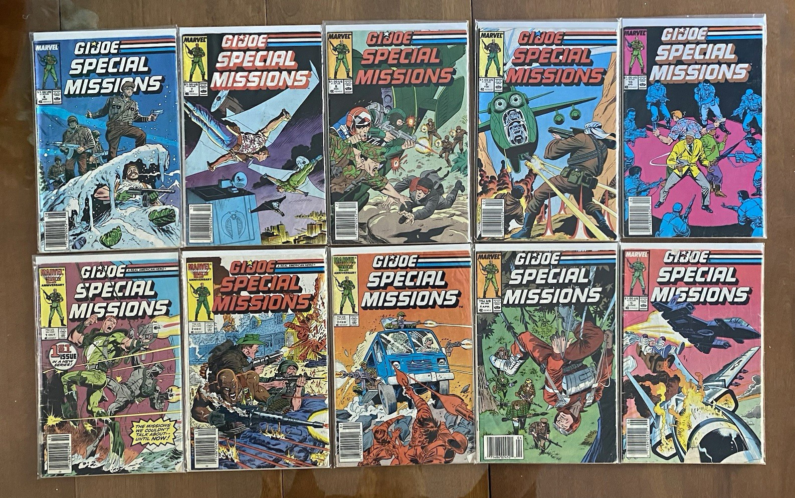 Marvel G.I. Joe: Special Missions 1-10 Comic Lot Newsstand Variant Copper Age
