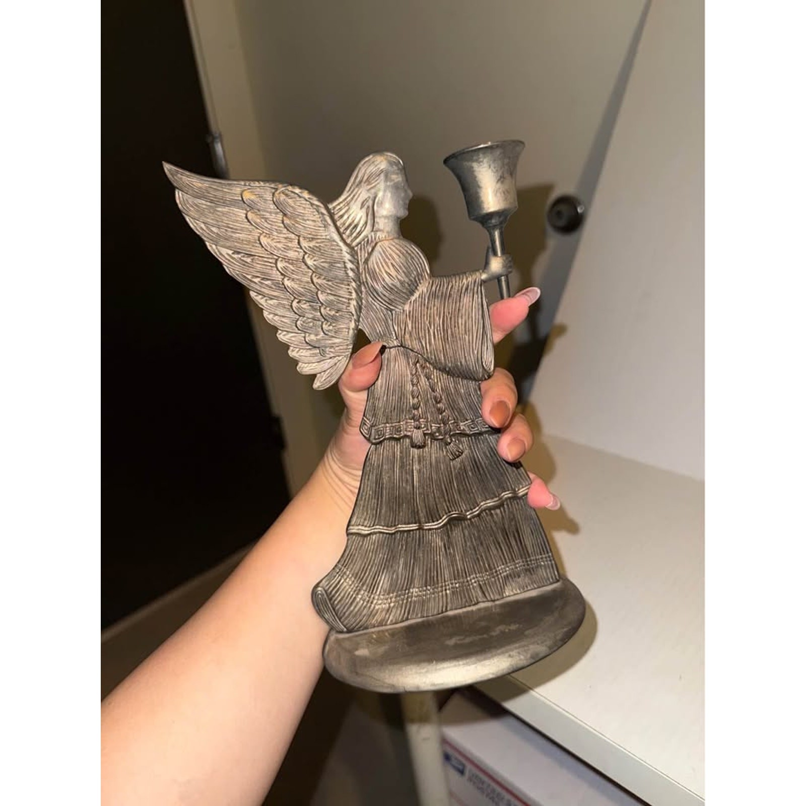 Vintage International Silver Co. Angel Taper Candle Holder 9\