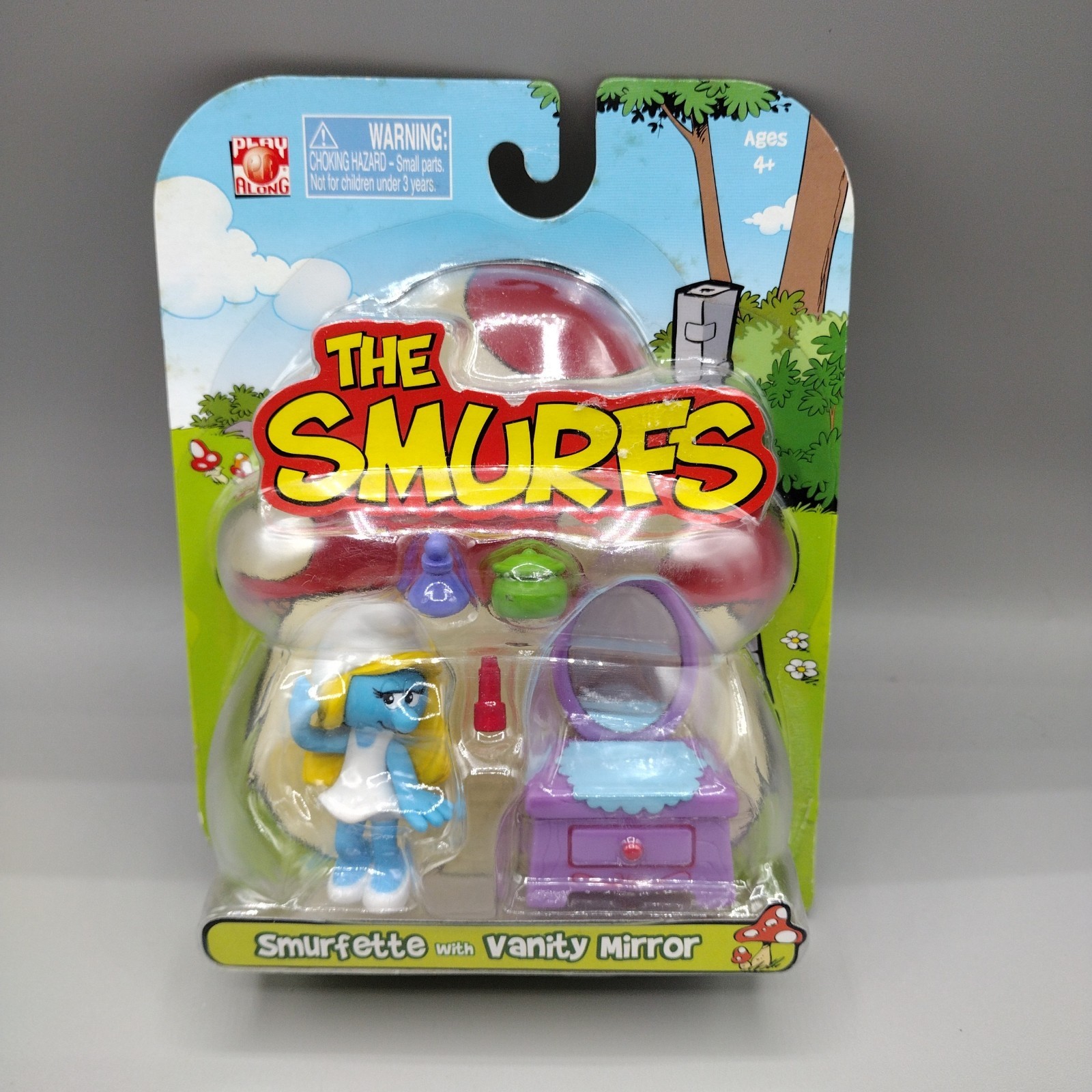 The Smurfs Smurfette with Vanity Mirror Jakks 2008 Brand New Sealed Toy NIP