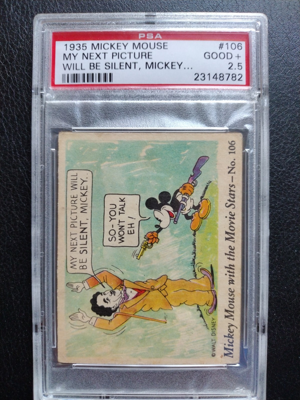 1935 Mickey Mouse Gum R90 #106 Movie Stars PSA 2.5 Charlie Chaplin Silent Disney