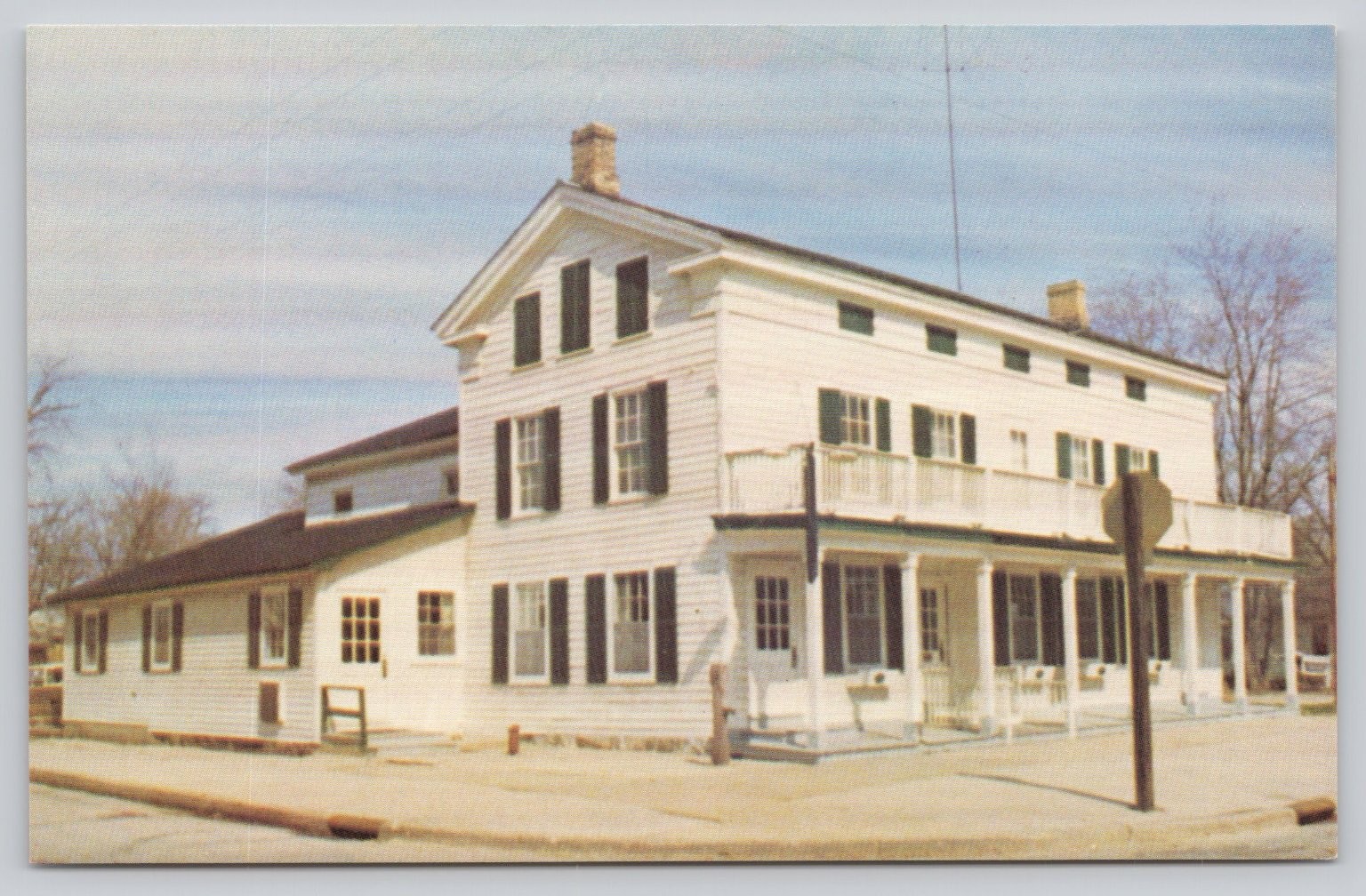 Historic Wilmot Stage Stop Wisconsin Postcard 1985 Naval Academy Lamb Chops