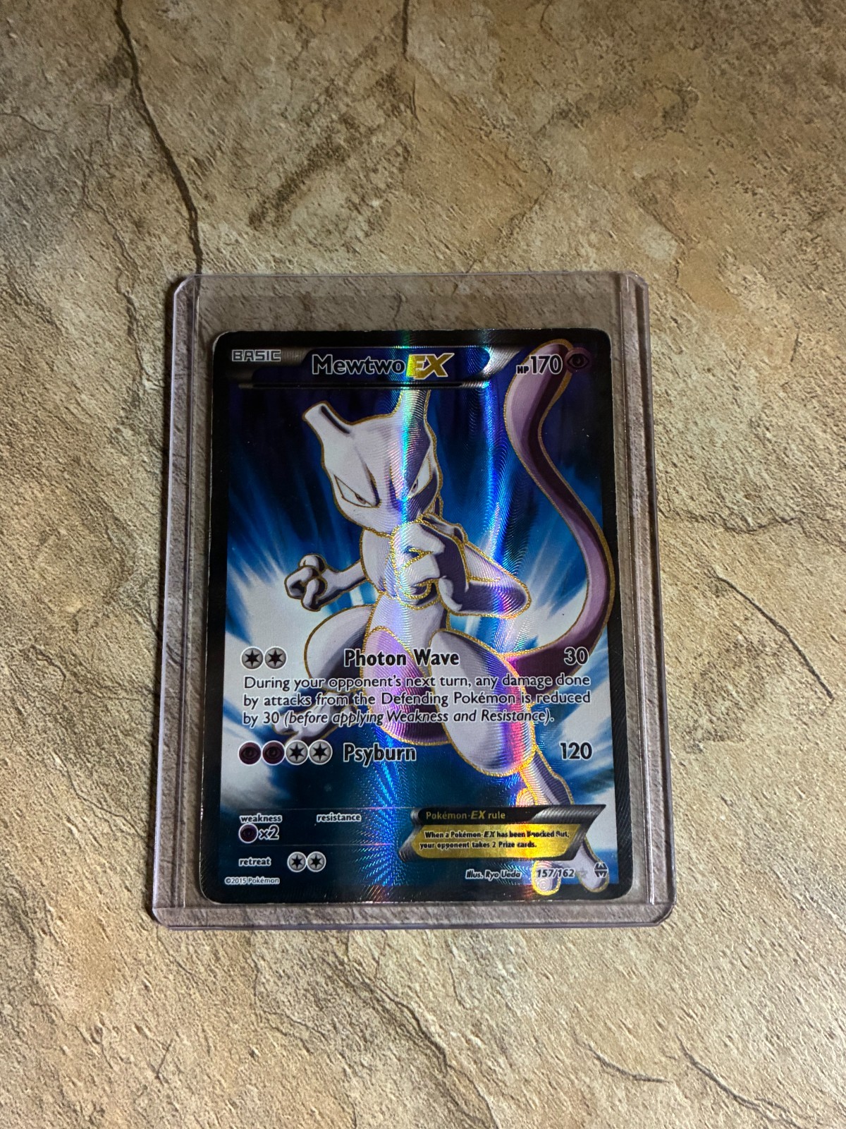 2015 Pokemon Mewtwo EX Breakthrough Full Art 157/162