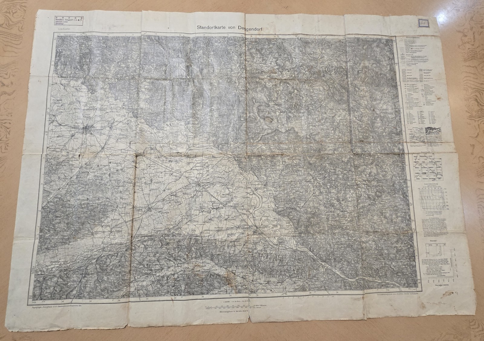 RARE Early 1933 DJ Jugend Deutsche Jungvolk Large German Wall Map