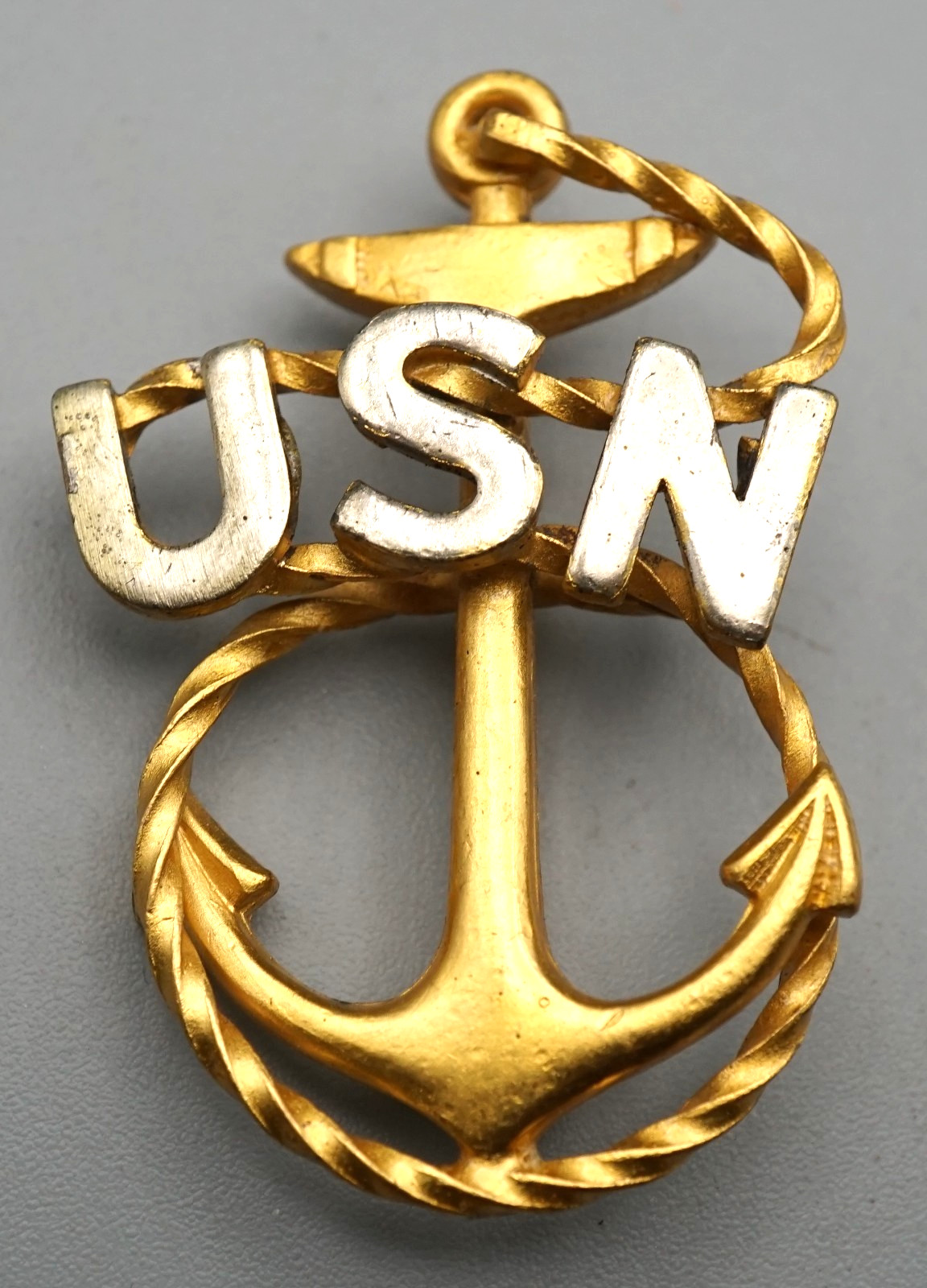 WWI Navy Chief Petty Officer Hat Badge VERY RARE IN GREAT SHAPE