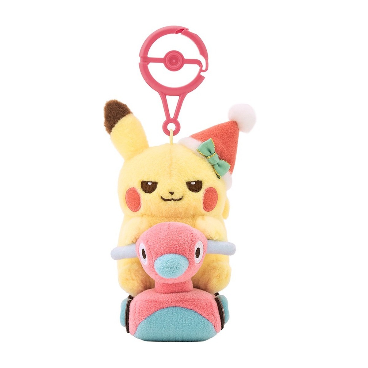 Presale Pokemon Center 2026 Christmas Mascot Keychain Pikachu & Porygon2 Toy