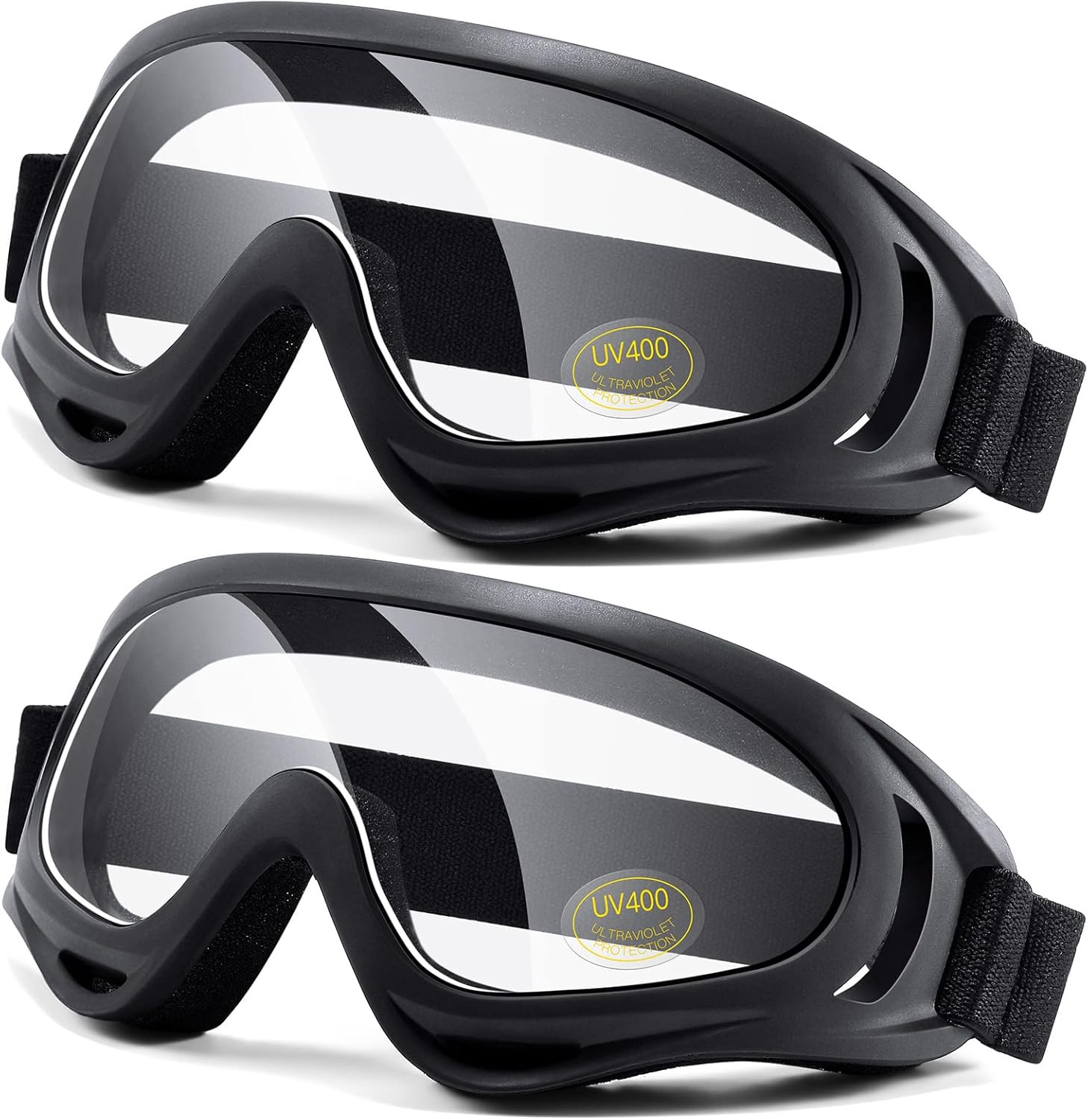 2 Pack Motorcycle Goggles ATV Dustproof Dirt Bike Motocross Racing Ski