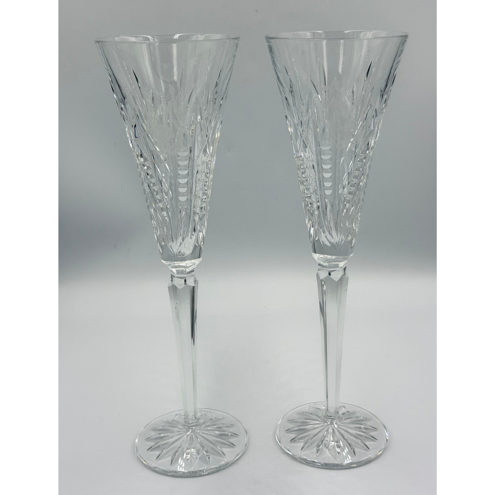 Waterford Crystal 12 Days of Christmas #1 Partridge in a Pear Tree Champagne 2pc