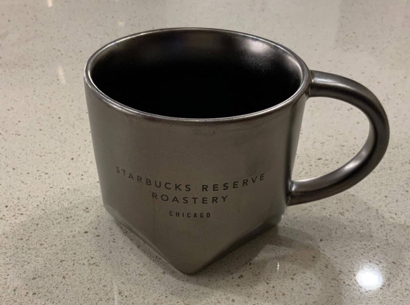 2019 Starbucks Chicago Reserve Roastery 12 oz Metalic Bronze Ceramic Bevel Mug