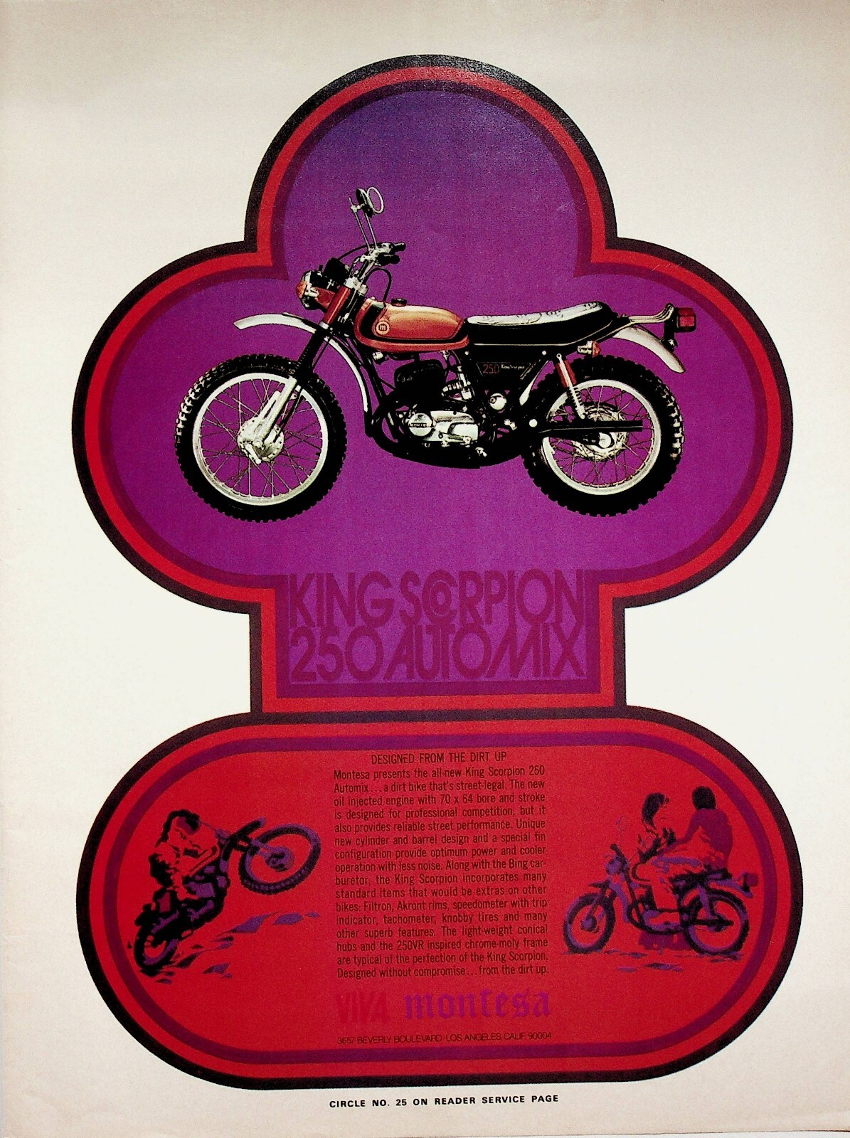 1973 Montesa King Scorpion 250 Automix - Vintage Motorcycle Ad