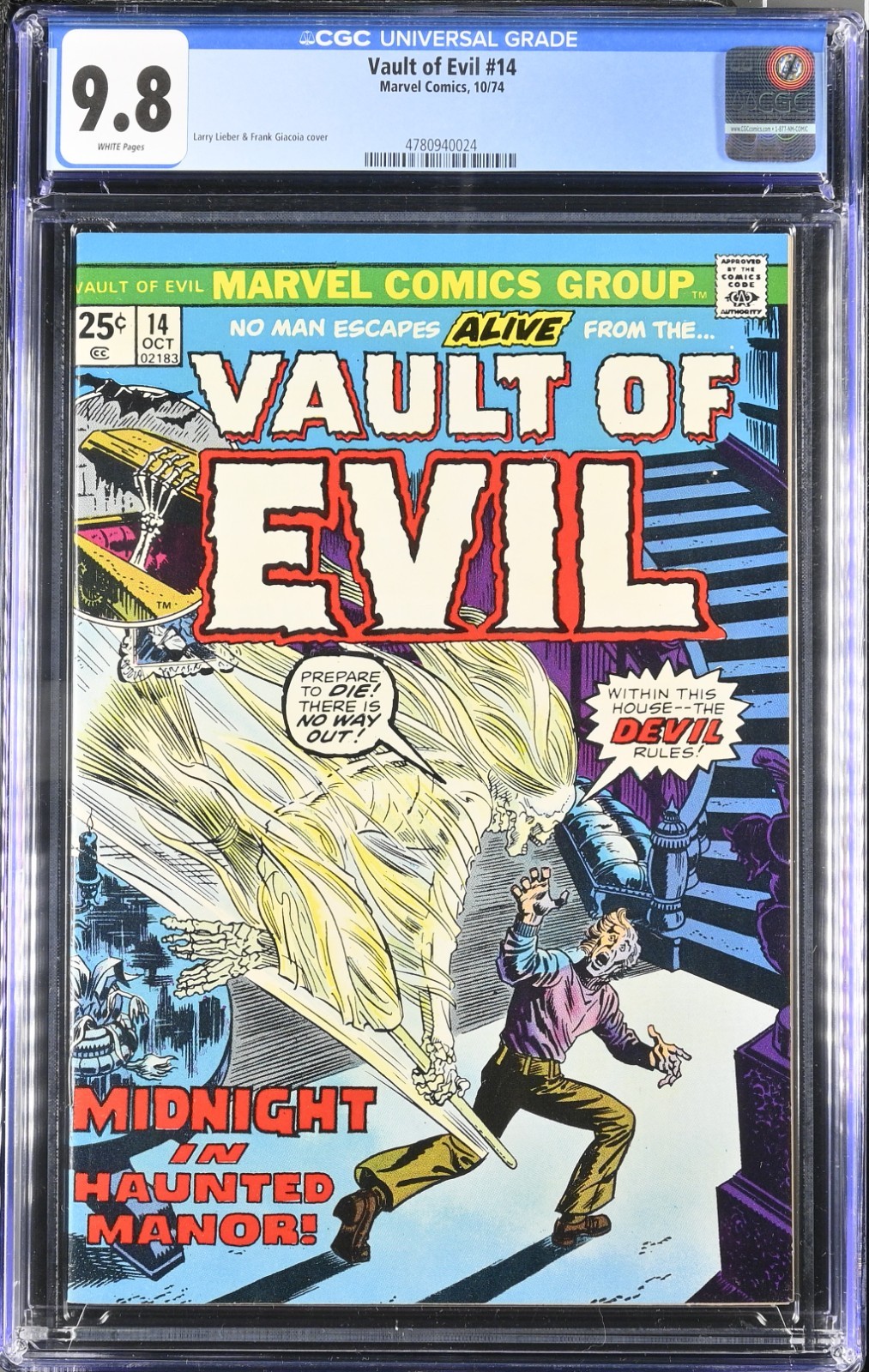 Vault of Evil #14 CGC 9.8 (1974) Larry Lieber & Frank Giacoia Cover Marvel
