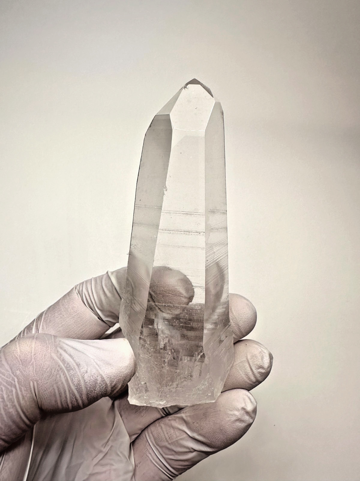 Large Optical Clear Lemurian Seed Quartz Crystal Point__Serra do Cabra