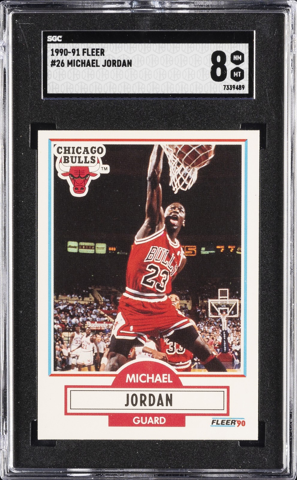 1990-91 FLEER #26 MICHAEL JORDAN SGC 8