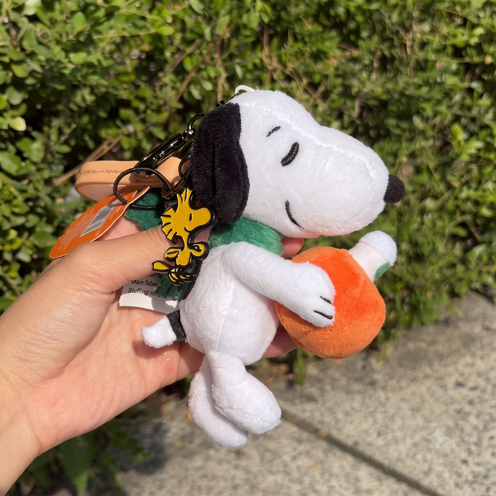 Starbucks Korea 2026 Peanuts Snoopy Pumpkin Keychain Bag Charm