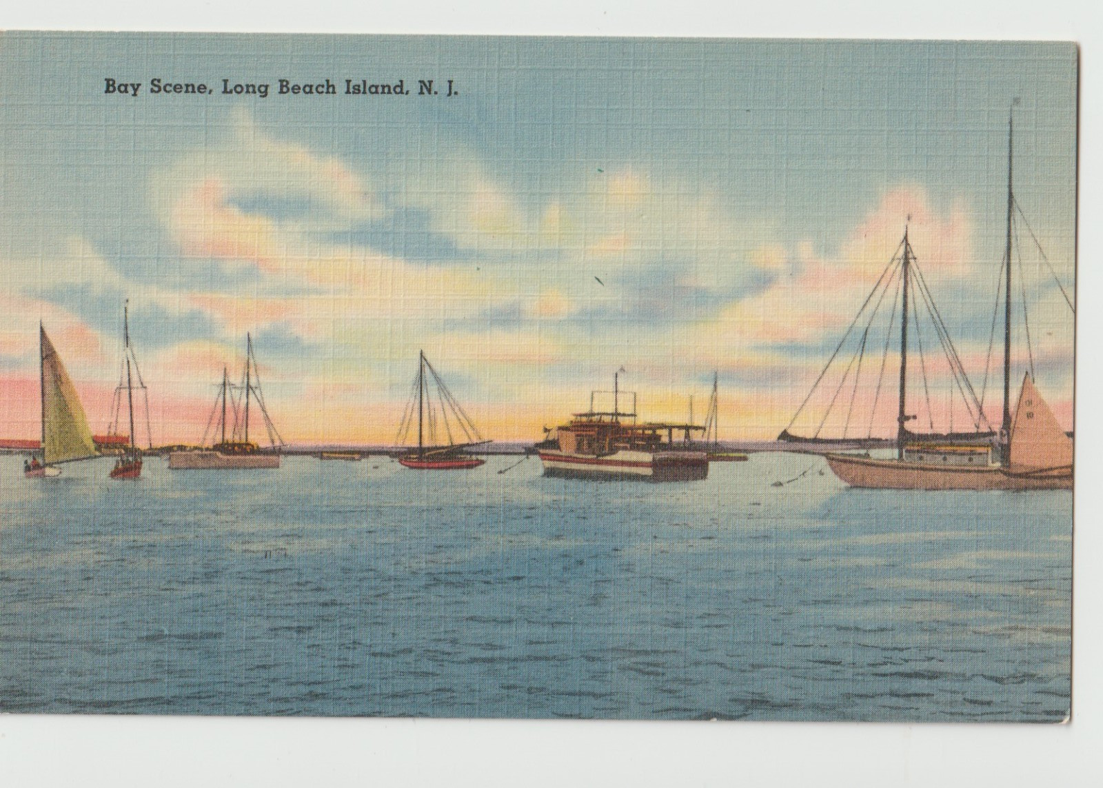 New Jersey Postcard Long Beach Is,and Boating On the Bay EX New Jersey Postcard Long Beach Is,and Boating On the Bay EX