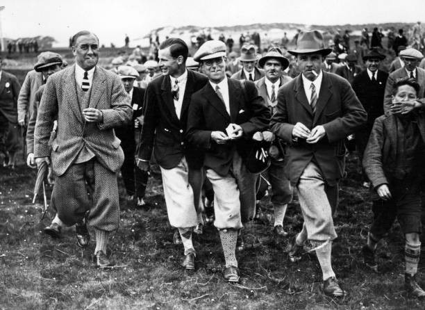 Scottish golfer Andrew Jamieson leaves 15th Green after beating Un- Old Photo