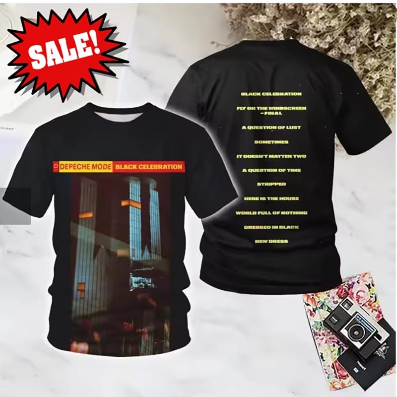 Depeche Mode Band Black Celebration Album 3D All Size T Shirt CC361