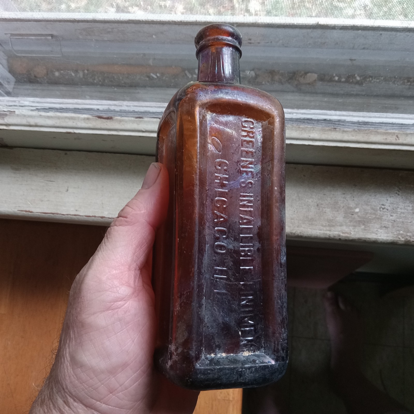 GREENE\'S INFALLIBLE LINIMENT CHICAGO RARE 7 3/8\