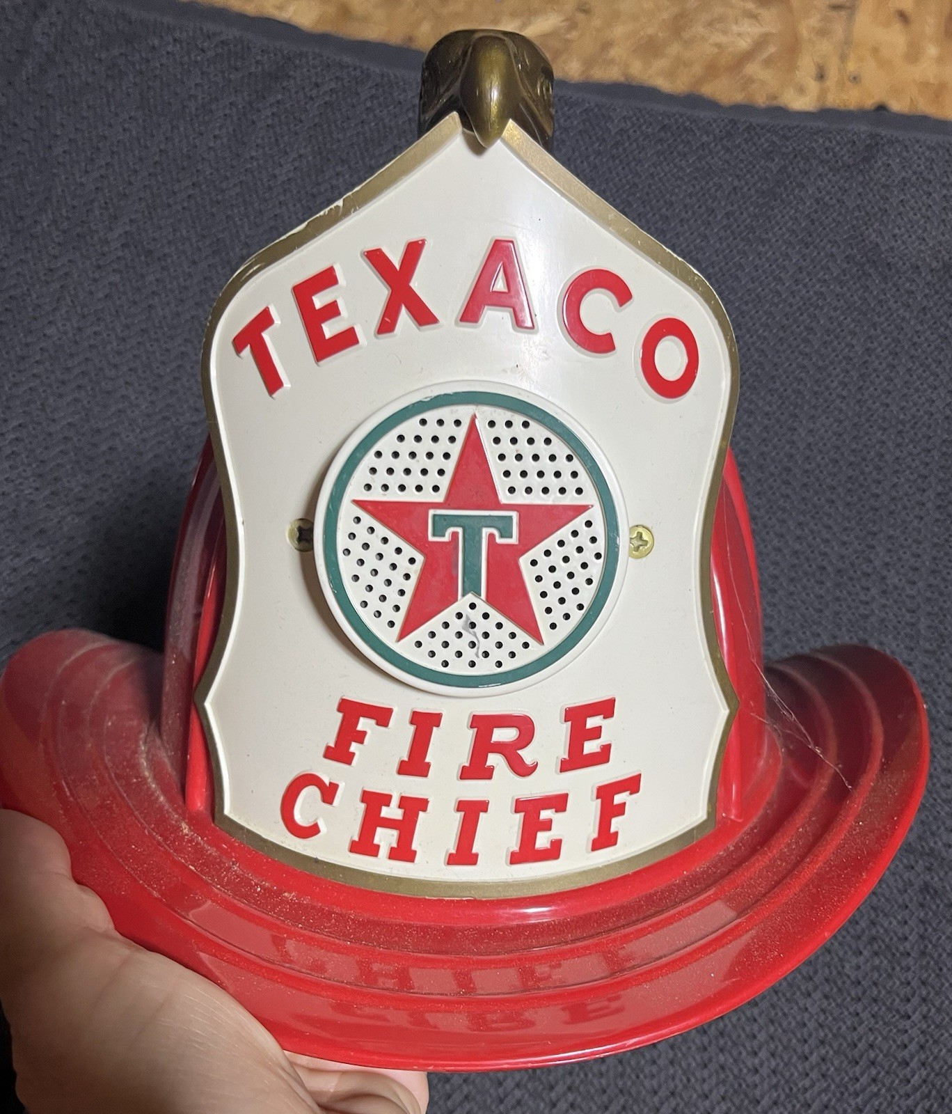 Texaco Fire Chief 1960s Vintage Toy Fireman Helmet USA