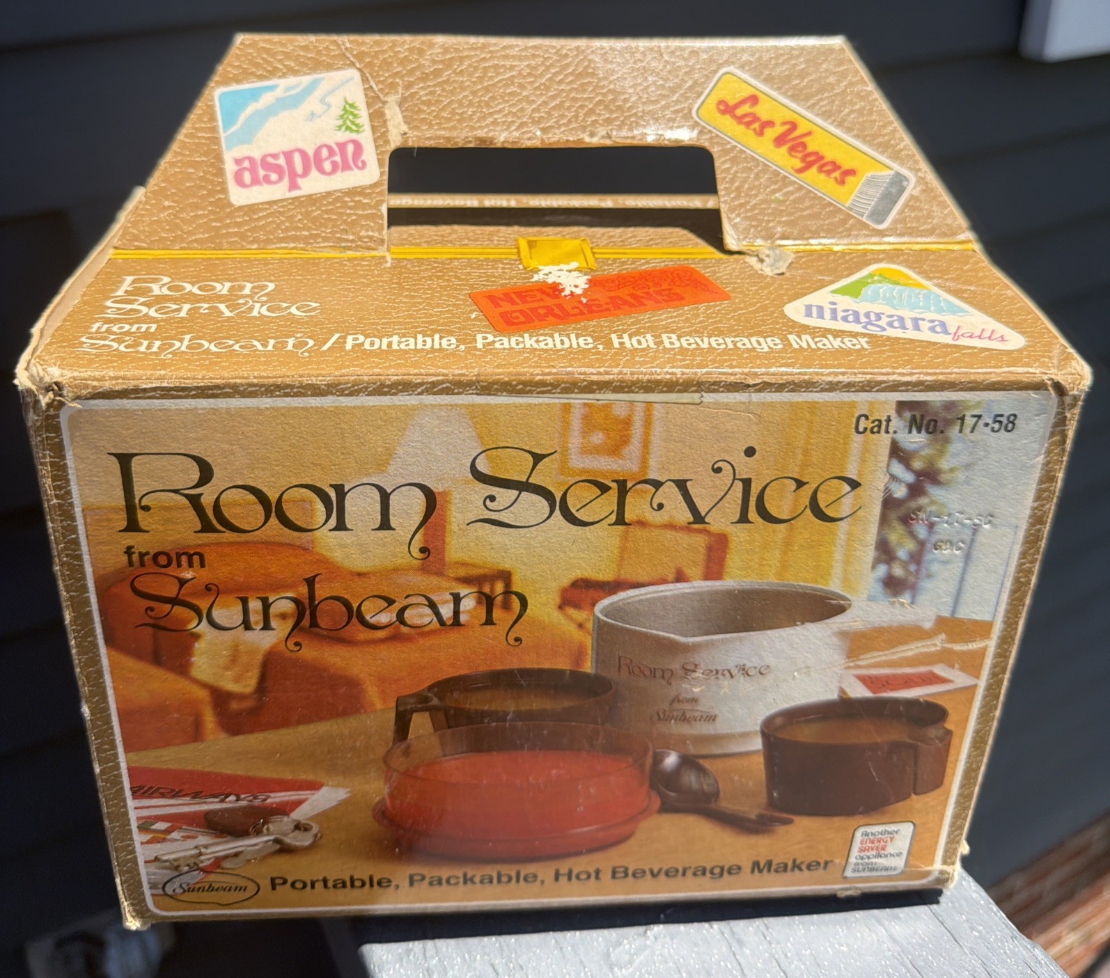 Sunbeam Room Service Portable Packable Hot Beverage Maker  #17-58 / Box VTG