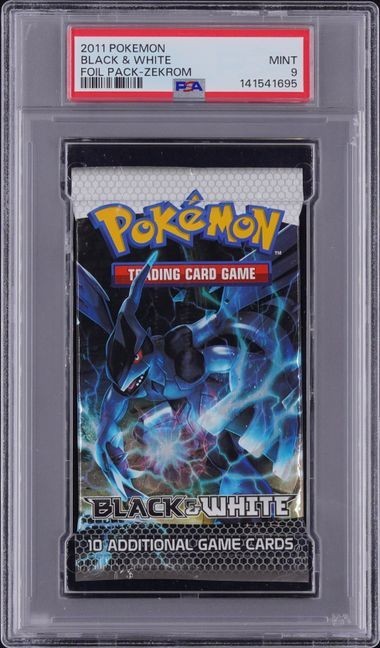 2011 POKEMON BLACK & WHITE FOIL PACK ZEKROM PSA 9