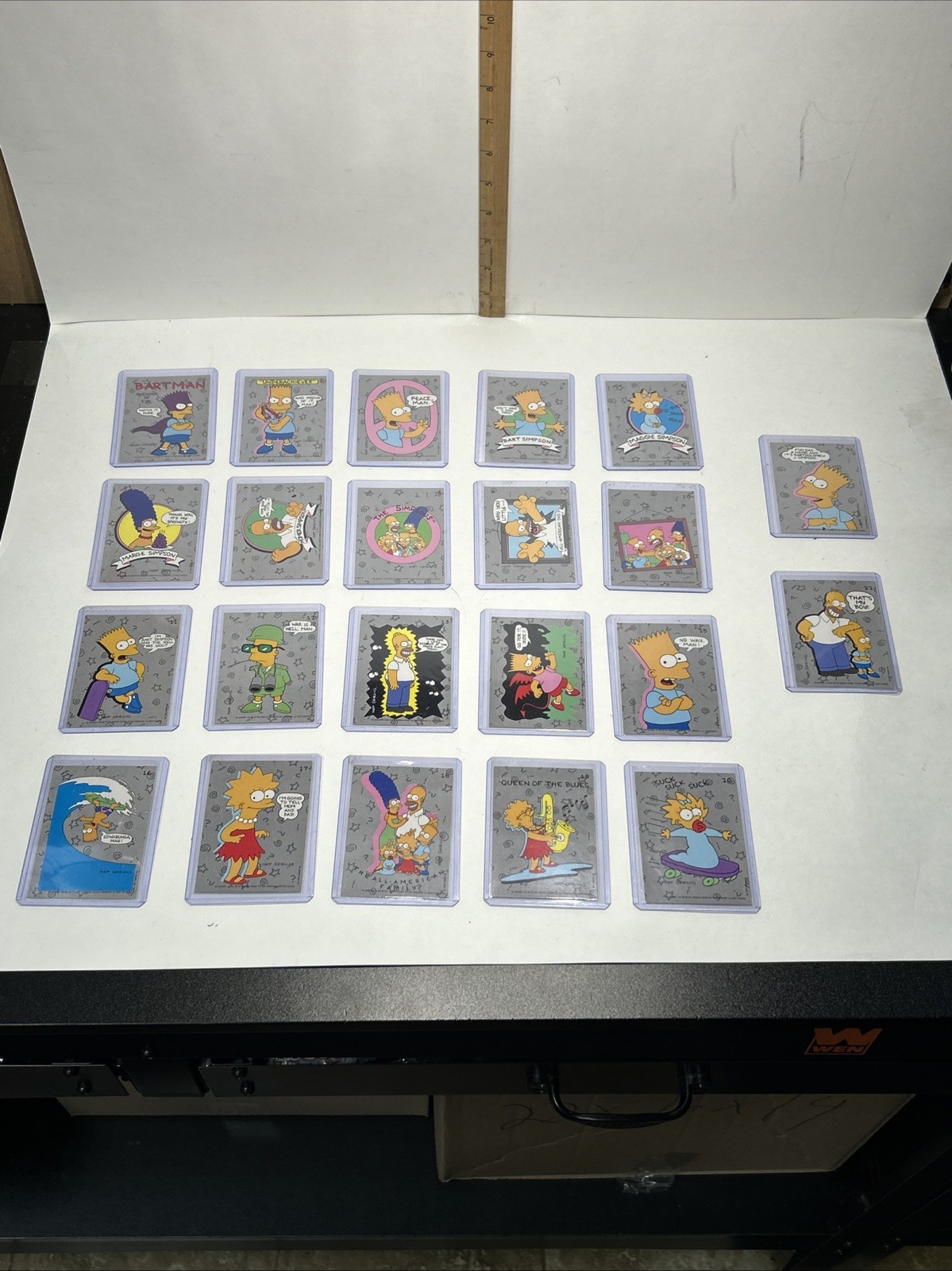 1990 Topps The Simpsons Sticker Card Complete Set 1-22 Bartman