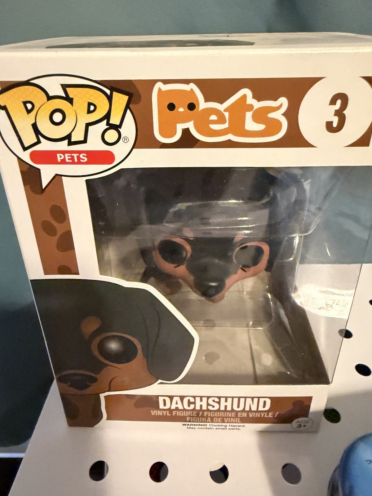 Funko POP Pet Dachshund Black Tan #3 New 