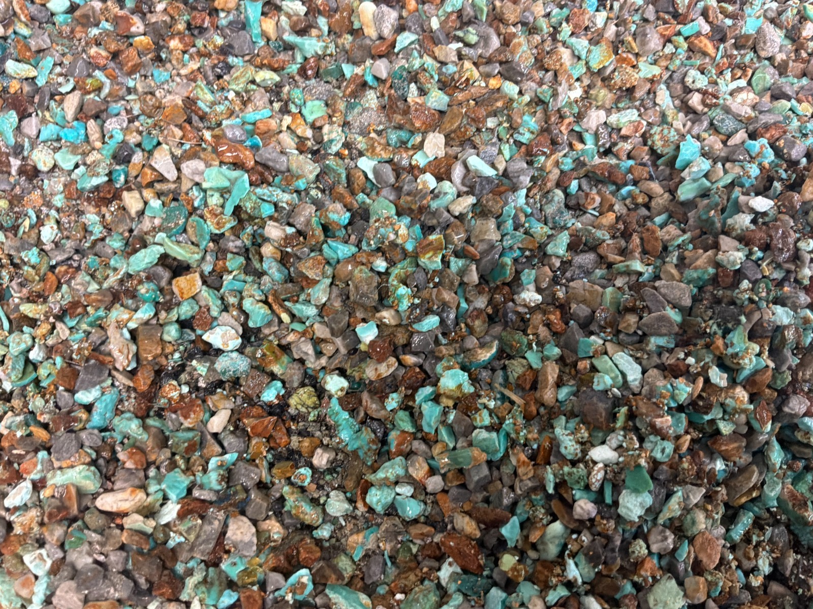 1/2 Pound of Mixed Mine American Turquoise Rough Nevada Turquoise Mine Run