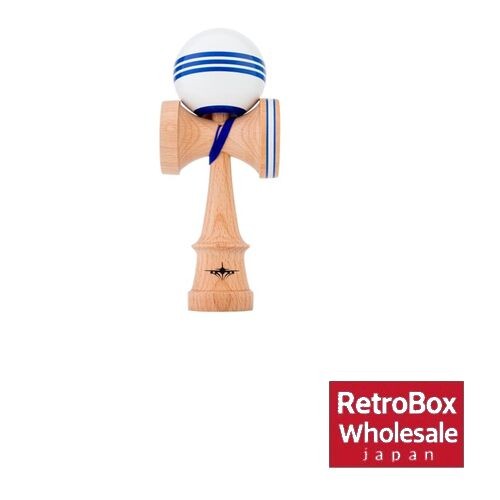 KENDAMA USA Kaizen Kendama Jet Shape Triple Split Improved Kendama White/Blue