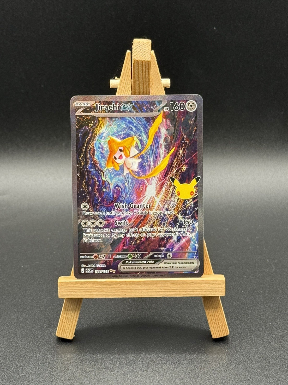 Jirachi EX 30th Celebration155/128 Special Illustration Rare Holo Pokémon TCG