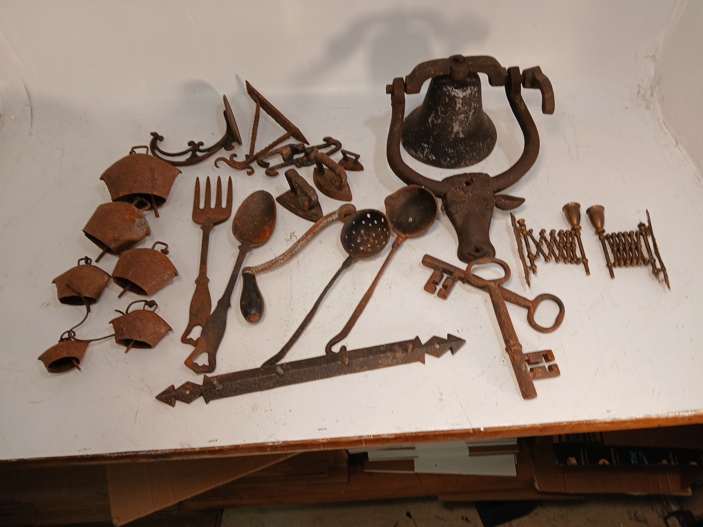 Interesting Estate Lot Of Old Metal Objects Found In A Box