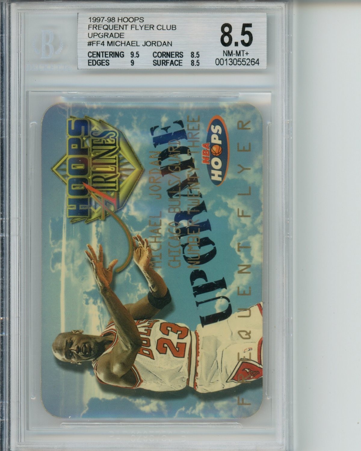 BGS 8.5 1997-98 HOOPS FREQUENT FLYER CLUB UPGRADE #FF4 MICHAEL JORDAN