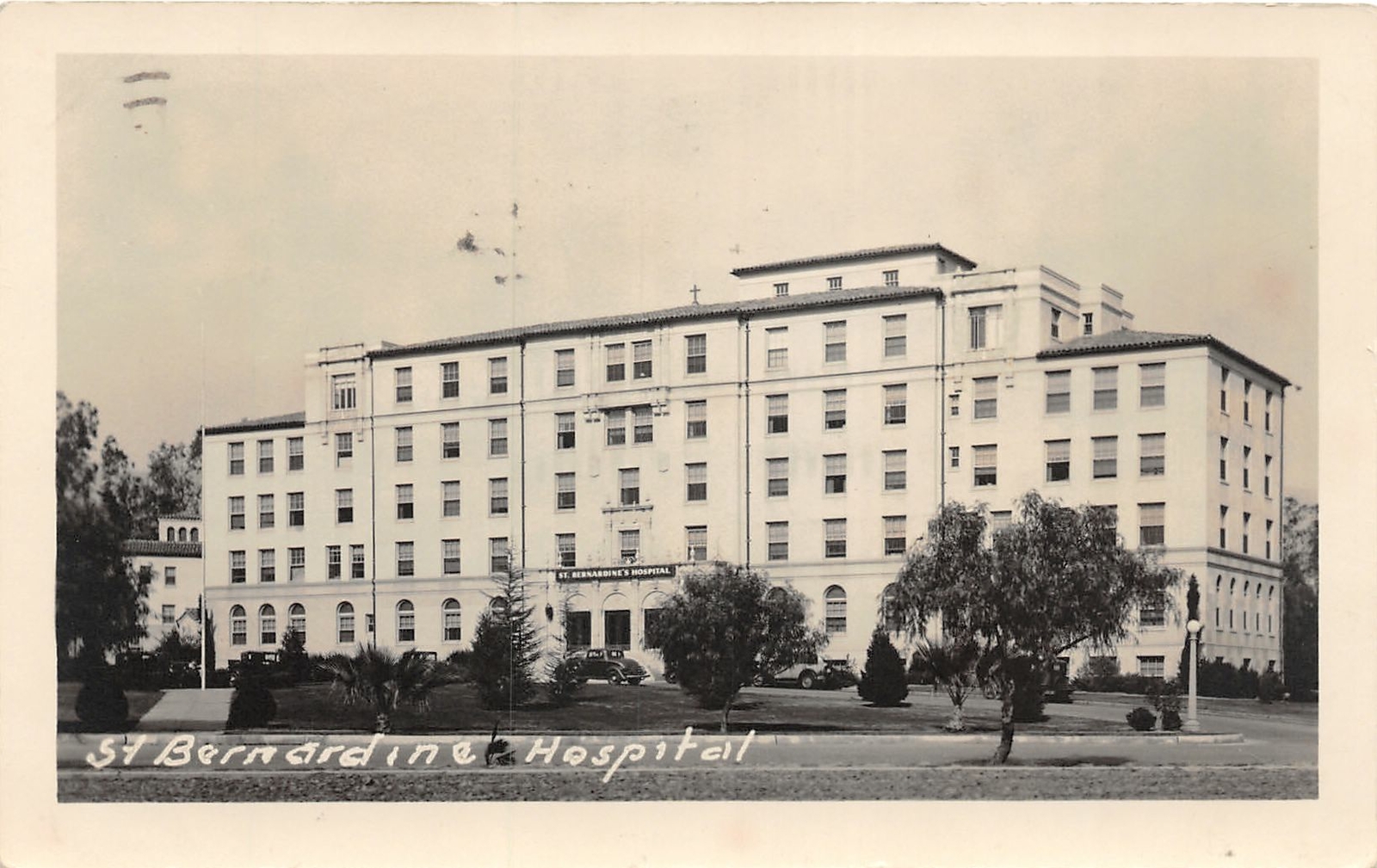 H97/ San Bernardino California Postcard RPPC c30s ST Bernardine Hospital 193