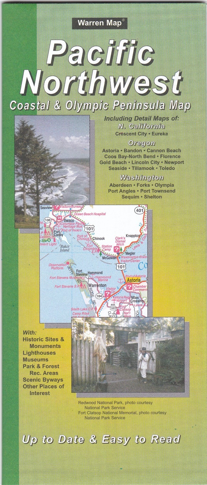 Pacific Northwest Paper Folding Road Map 