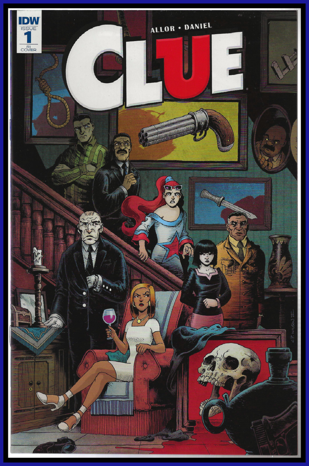 CLUE #1 2017 CHARLES PAUL WILSON 1:10 VARIANT OPTIONED FOR TV HASBRO IDW 8.0 VF