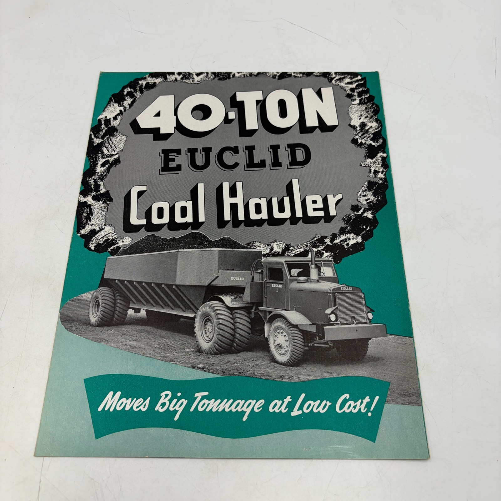 Vintage 1950\'s EUCLID 40 Ton Bottom Dump Truck Brochure Coal Hauler Heavy Duty
