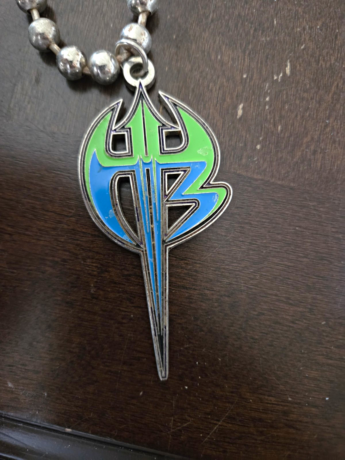 Vintage WWE Jeff Hardy Logo Pendant Necklace Hardy Boyz Hardyz TNA AEW
