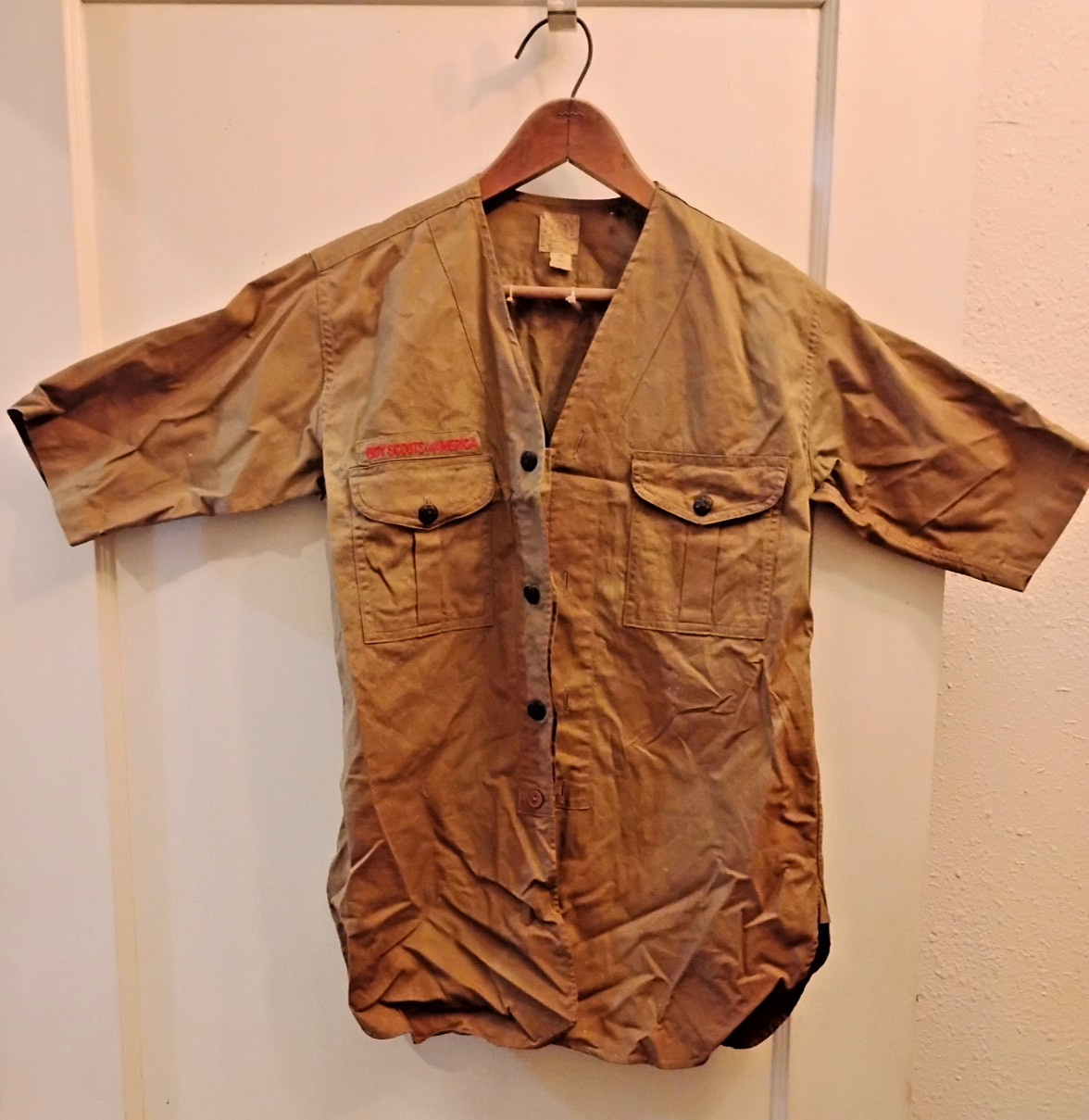 Metal Buttons, Be Prepared, BSA, Early 1900s, Vintage Boy Scout Sweet-Orr Shirt