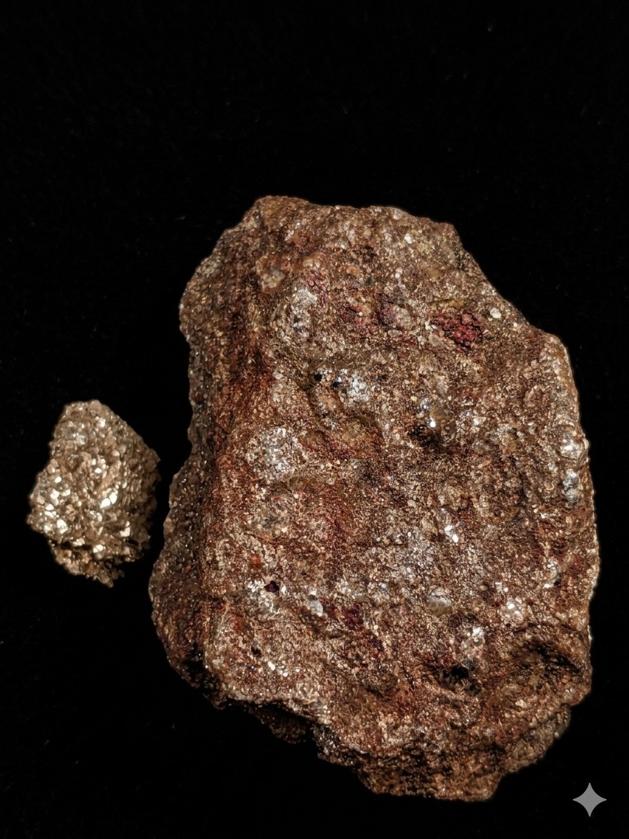 Collectors):Natural Mica Mineral Specimen - High Flake Dense Glittering Stone G