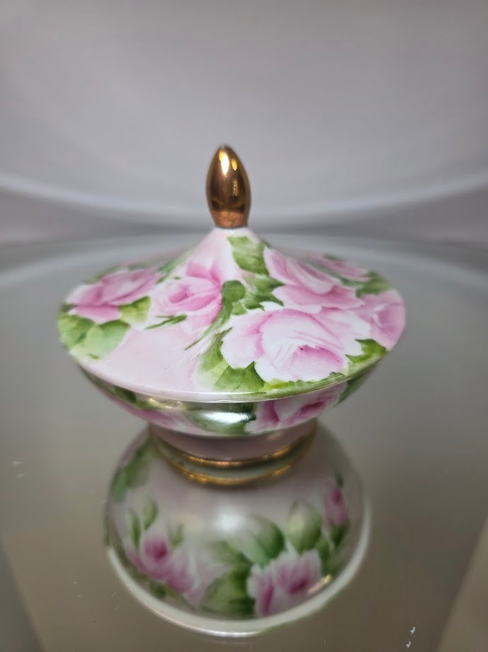 Vintage Hand-Painted Signed Irene H. Marshall Vanity Dish