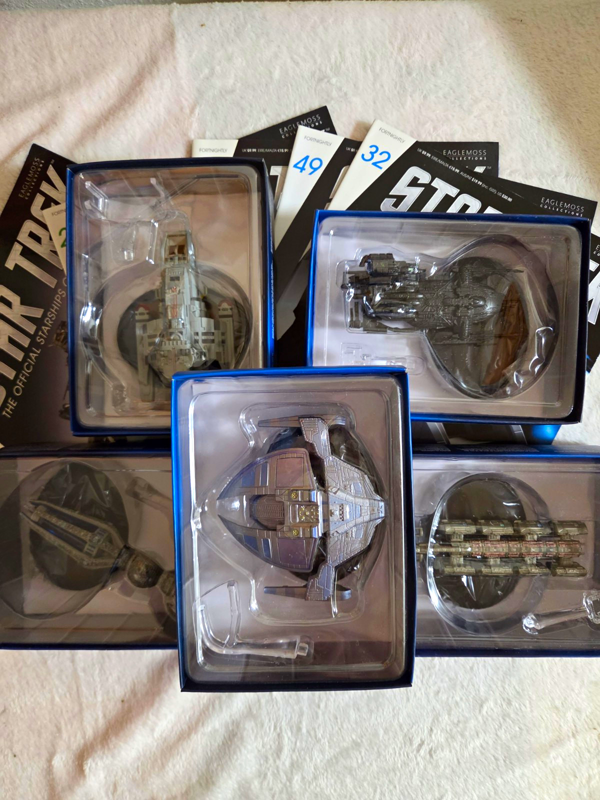 5 Star Trek Eaglemoss Ships  Never Removed One Price For All 22,29,32,49,99