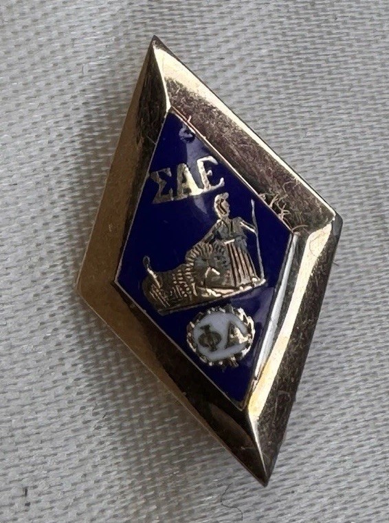 Antique 14K Gold Sigma Alpha Epsilon Fraternity Lapel Pin