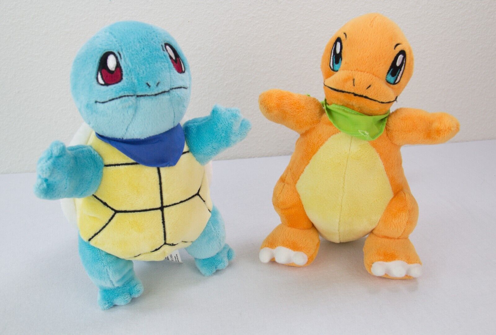 Squirtle & Charmander With Scarf Pokemon Center Exclusive 10 in Plush 2006 VHTF