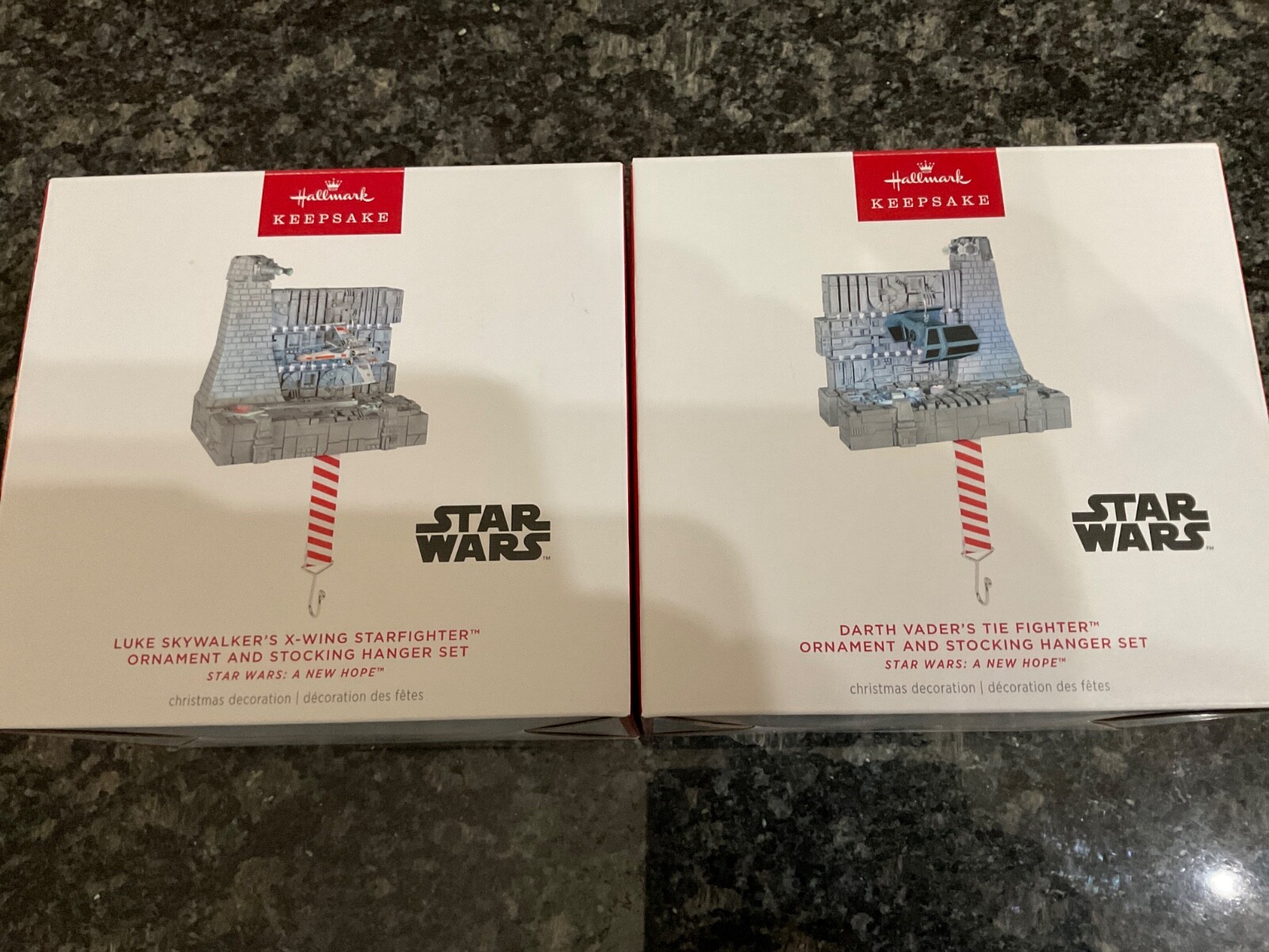 2024 Hallmark Star Wars X-WING & TIE FIGHTER Stocking Hanger Set Story Teller 2024 Hallmark Star Wars X-WING & TIE FIGHTER Stocking Hanger Set Story Teller