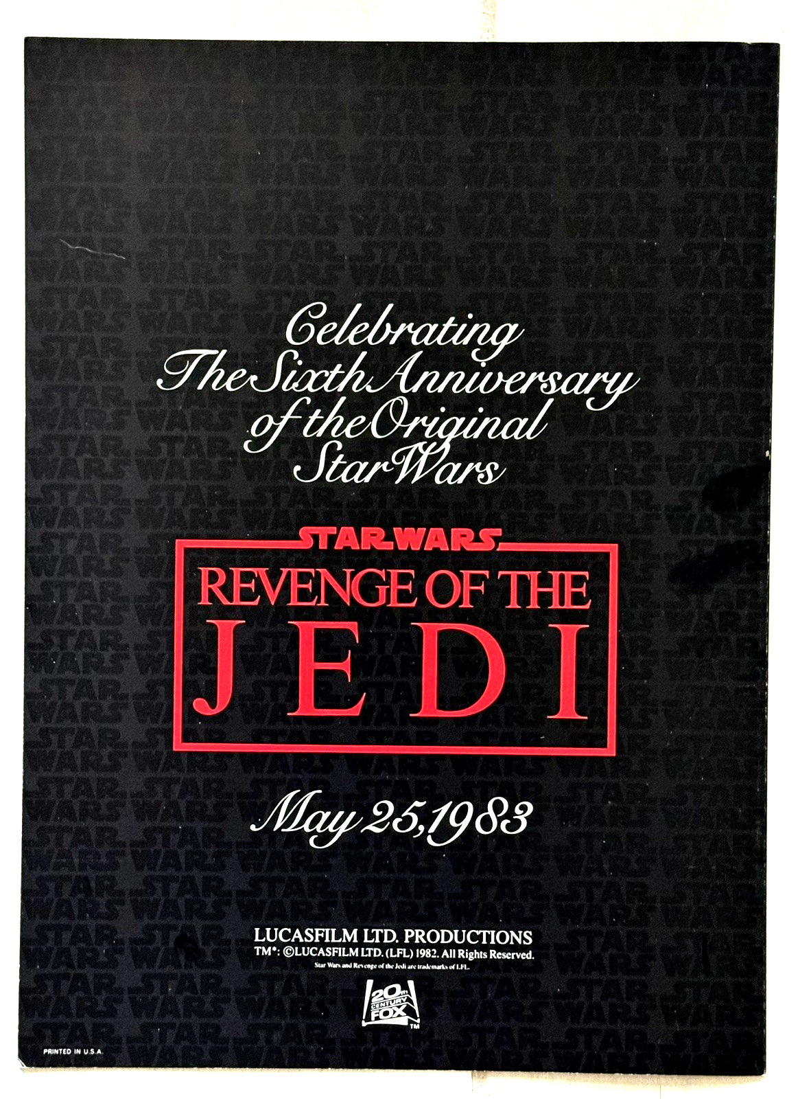 Rare Vintage HTF 1982 Star Wars Revenge of The Jedi Promo Ad Foldout Insert #3